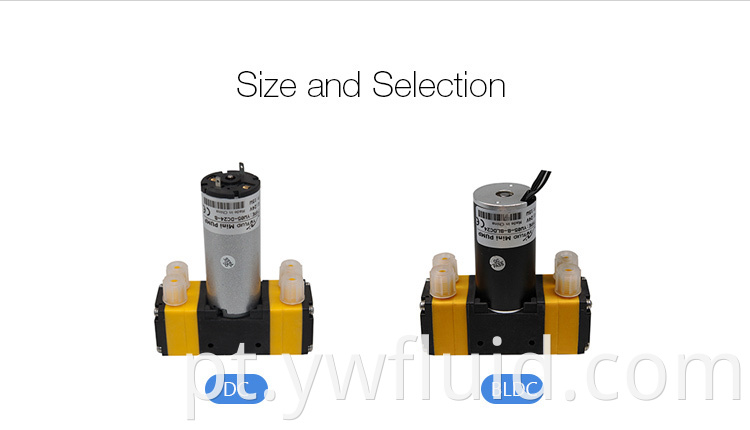 Bomba de ar de diquefragma BLDC de grande qualidade Micro-Head Bldc 12V com grande fluxo-yw05-b-bldc